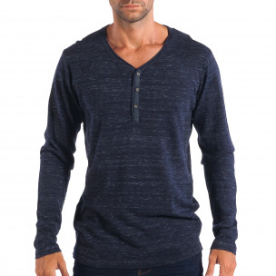 Pulover House pentru bărbați model ușor cu nasturi V-neck - FASHIONMIX.RO Pulover House pentru bărbați model ușor cu nasturi V-neck