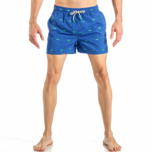 Costum de baie pentru bărbați albastru marin cu rechini - FASHIONMIX.RO Costum de baie pentru bărbați albastru marin cu rechini
