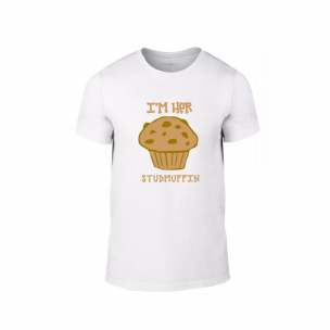 Tricou pentru barbati Muffin Cupcake alb, mărimea L