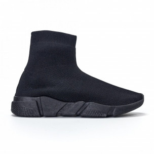 Adidași slip-on de bărbați negri All-black - FASHIONMIX.RO Adidași slip-on de bărbați negri All-black