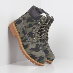 Ghete camuflaj cu căptușeală suplimentară pentru bărbați - FASHIONMIX.RO Ghete camuflaj cu căptușeală suplimentară pentru bărbați
