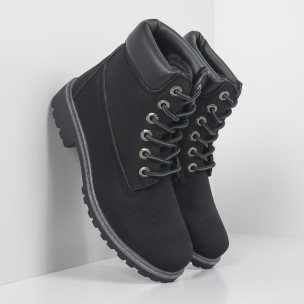 Botine de dama negre cu căptușeală - FASHIONMIX.RO Botine de dama negre cu căptușeală
