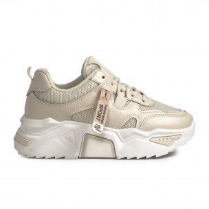 Pantofi sport de dama Sweet Shoes bej - FASHIONMIX.RO Pantofi sport de dama Sweet Shoes bej