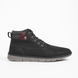 Ghete sport în negru pentru bărbați - FASHIONMIX.RO Ghete sport în negru pentru bărbați