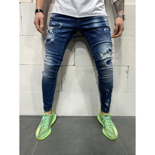 Blugi bărbați 2Y Premium albaștri - FASHIONMIX.RO Blugi bărbați 2Y Premium albaștri
