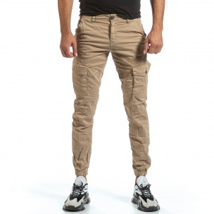 Pantaloni cargo bărbați Blackzi bej - FASHIONMIX.RO Pantaloni cargo bărbați Blackzi bej