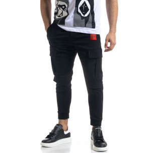 Cargo pantaloni sport bărbați Vae Victis negru - FASHIONMIX.RO Cargo pantaloni sport bărbați Vae Victis negru