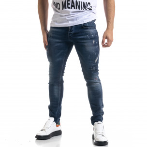 Blugi bărbați Intelligence albaștri - FASHIONMIX.RO Blugi bărbați Intelligence albaștri