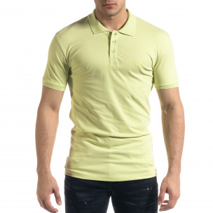 Tricou cu guler bărbați Lagos verde