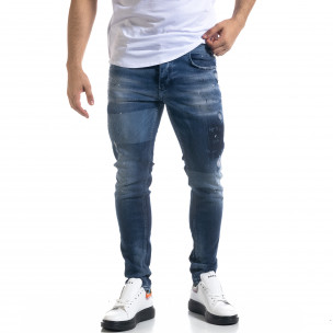 Blugi bărbați Intelligence albaștri - FASHIONMIX.RO Blugi bărbați Intelligence albaștri