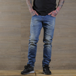Blugi bărbați Franco Benussi albaștri - FASHIONMIX.RO Blugi bărbați Franco Benussi albaștri