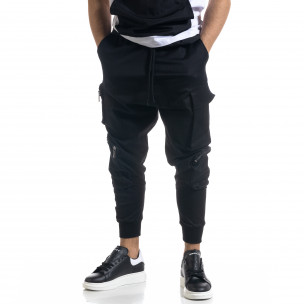 Cargo pantaloni sport bărbați Open negru - FASHIONMIX.RO Cargo pantaloni sport bărbați Open negru