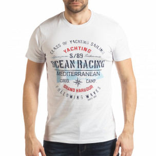 Tricou alb Ocean Racing pentru bărbați - FASHIONMIX.RO Tricou alb Ocean Racing pentru bărbați