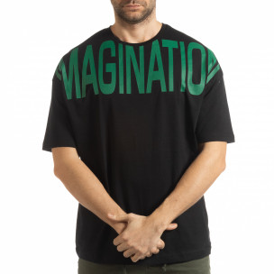Tricou negru Imagination pentru bărbați - FASHIONMIX.RO Tricou negru Imagination pentru bărbați