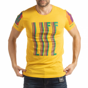 Tricou galben MTV Life pentru bărbați - FASHIONMIX.RO Tricou galben MTV Life pentru bărbați