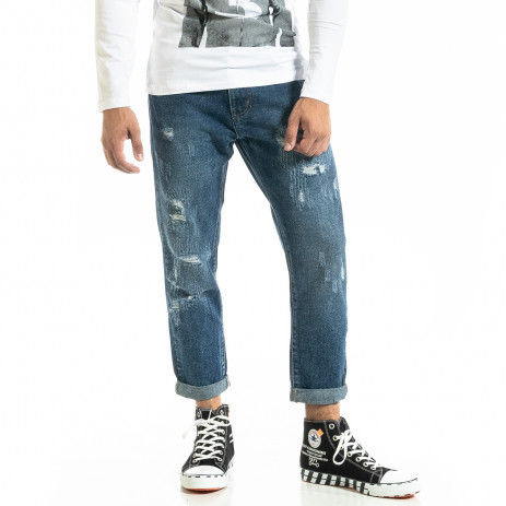 Blugi bărbați Andrea Falco albaștri - FASHIONMIX.RO Blugi bărbați Andrea Falco albaștri