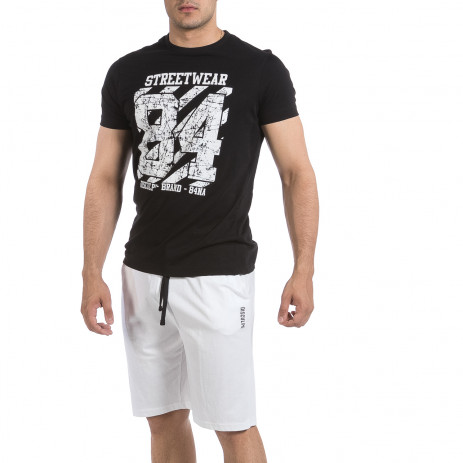 Set sportiv bărbați Disculpe negru - FASHIONMIX.RO Set sportiv bărbați Disculpe negru
