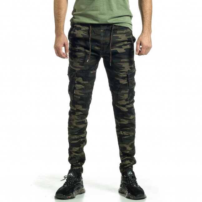 Pointer repetition Marked Pantaloni cargo bărbați Blackzi camuflaj tr270421-7 | Fashionmix.ro