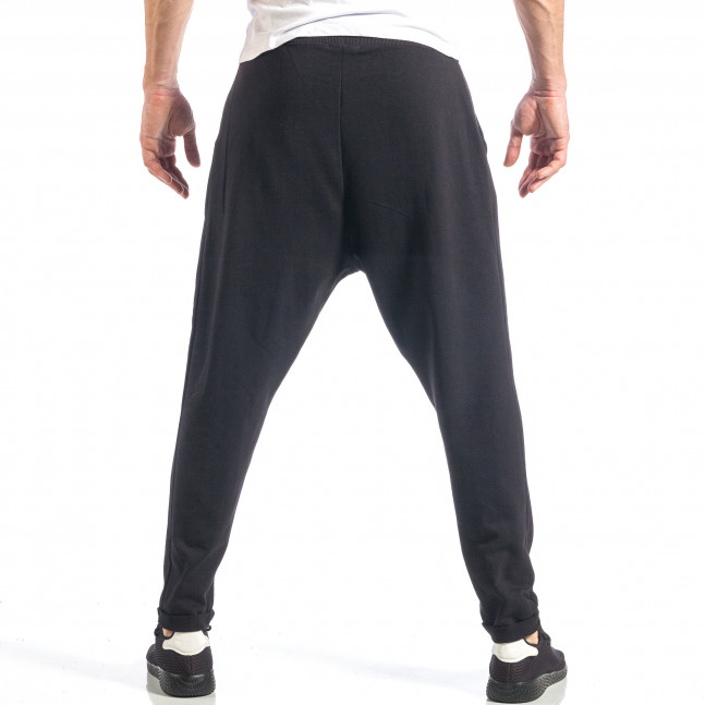 freezer Profession particle Pantaloni cu tur lasat pentru bărbați negri it040518-33 | Fashionmix.ro