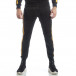 Pantaloni sport de bărbați Biker negri cu benzi galbene it040219-67 3