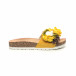 Papuci de dama galbeni cu design floral it050619-63 2
