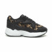 Pantofi sport de dama negru și leopard cu talpă înaltă it230519-17 2