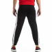 Pantaloni de trening pentru bărbați în negru cu bandă it210319-52 4
