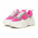 Pantofi sport de dama Chunky roz neon it050619-59 3
