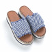 Papuci cu dungi albastre și albe de dama  it050619-89 3