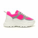 Pantofi sport de dama Chunky roz neon it050619-59 2