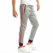 Pantaloni sport gri pentru bărbați cu banda 3 striped it240818-82 2