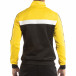 Hanorac negru 5 striped cu galben pentru bărbați it240818-108 3