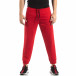 Pantaloni de trening pentru bărbați în roșu cu bandă it210319-54 3