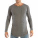 Bluză gri din material tricotat cu buzunar pentru bărbați it240818-127 2