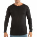 Bluză neagră din material tricotat cu fermoare pentru bărbați it240818-126 2