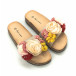 Papuci de dama bej cu design floral it050719-4 3