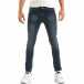 Slim Jeans în albastru cu efect șifonat it240818-49 2
