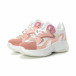 Pantofi sport de dama roz cu talpă înaltă it270219-5 3