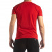 Tricou de bărbați roșu cu logo și bandă it210319-83 4