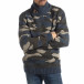 Pulover pentru bărbați în camuflaj albastru cu guler mare it051218-51 2