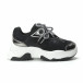 Pantofi sport de dama în negru și alb it250119-34 3