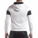 Hanorac pentru bărbați alb cu glugă SUPER it040219-94 3