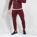 Pantaloni de trening de bărbați Basic bordo din bumbac  it150419-34 2