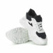 Pantofi sport de dama în alb și negru cu talpă groasă it270219-8 4