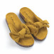 Papuci pentru dama galbeni cu fundă it050619-44 3