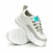 Pantofi sport de dama în alb cu talpă groasă it150319-58 5