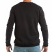 Bluză neagră matlasată pentru bărbați cu broderie it240818-130 3