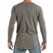 Bluză gri din material tricotat cu buzunar pentru bărbați it240818-127 3