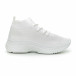 Pantofi sport de dama albi Chunky tip șosetă it150319-42 2