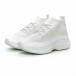 Pantofi sport de dama albi Chunky tip șosetă it150319-42 4